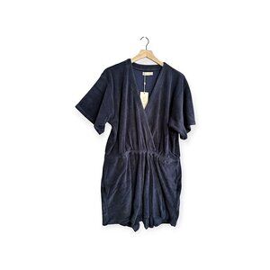 Suzie Kondi Symi Wrap-Front Romper, Beach Terry,  Size XL,‎ New with Tag